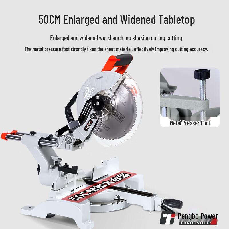 TURBOVOLT 1600W Benchtop Miter Saw and Cutting Machine CN plug (adapter included)
