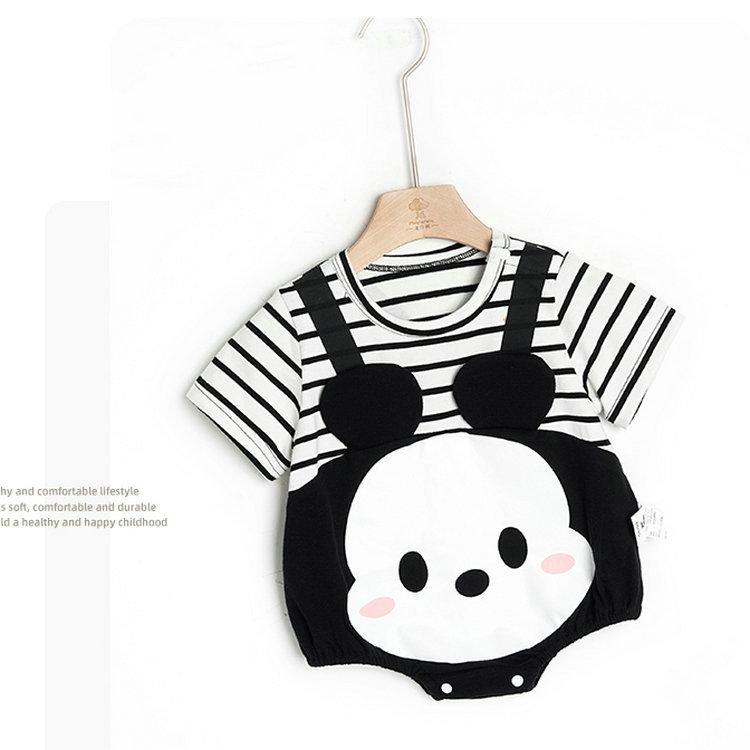 Infant & Toddler Short Sleeve Summer Romper - Cute Newborn Wrap-Around Outfit