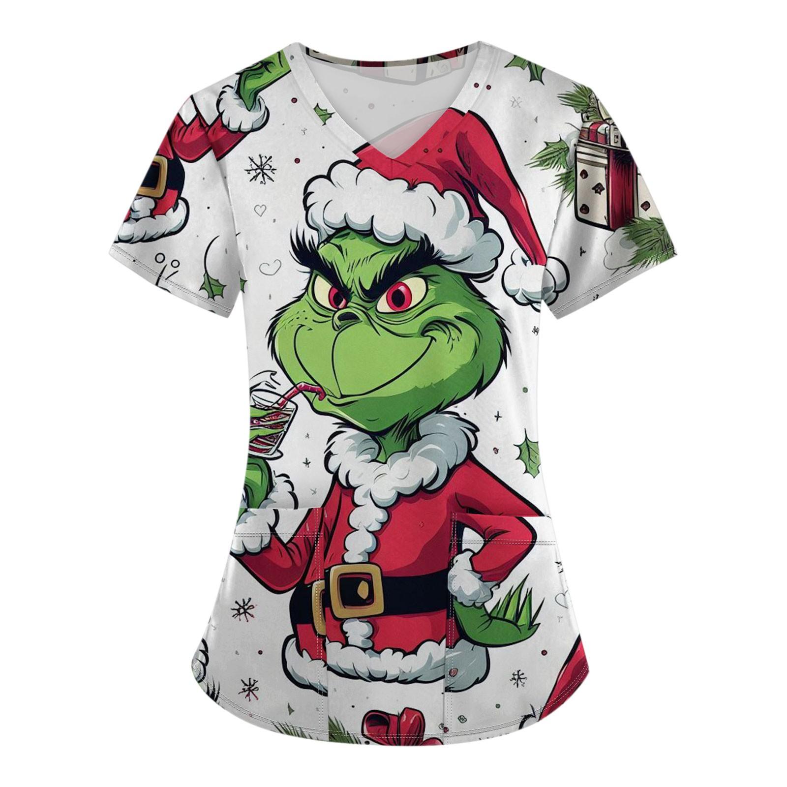 

Женский топ с коротким рукавом и крестом с дефолиацией и V-образным вырезом с карманом и принтом XL белый