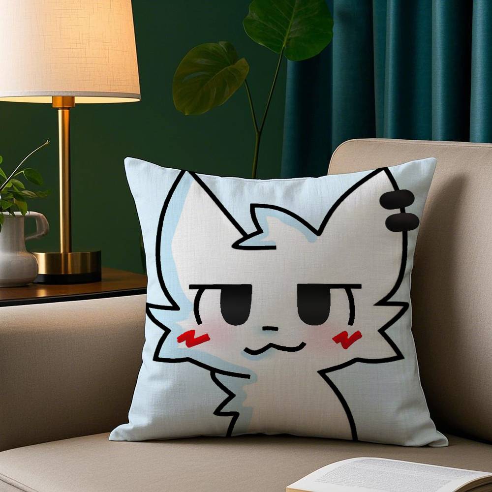 Boykisser S-Alberne Katze Niedlicher Kissenbezug Gemütlicher Plüsch-Kissenbezug Beidseitig bedruckt – Wohngeschenk für Schlafzimmerdeko