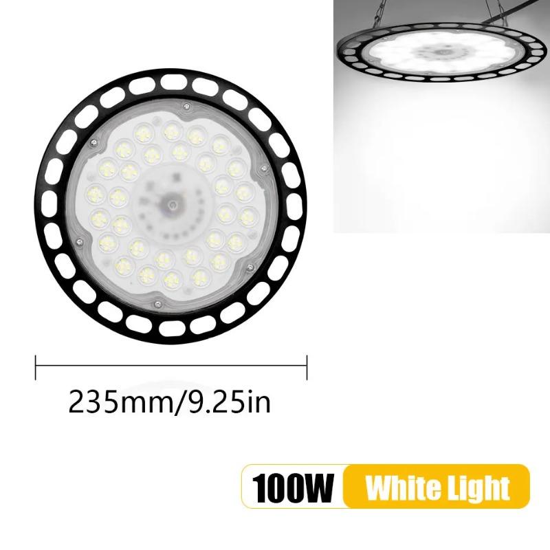 100W 150W 200W 6500K LED High Bay Light High Brightness Industrial Lighting Workshop Warehouse Garage LED Lamp AC180-260V 100W-7000LM