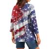 Women's Tops Three-quarter Sleeve Shirt V-neck Loose Casual Shirt Print T-shirt