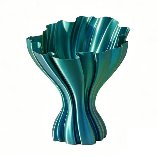Vaso Stampa 3D Integrato Vasi Stampati, Elegante Vaso Pieghettato, Fioriera Minimalista Intrecciata Portafiori Decorativi Multiuso, Nordico