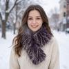 Warm Faux Fur Scarf Thick Winter Plush Scarf Elegant Shawl Wrap  Neck Accessories