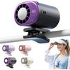 2026 Car Clip On Air Conditioner Fan with Led Display, Portable Mini Cooling System for Auto Vehicle, 360° Rotation, 199 Speeds