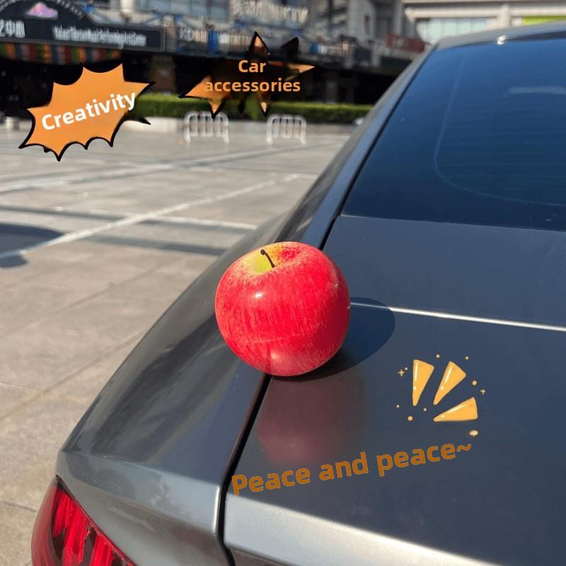 

Simulation Apple Fruit Car Ornaments Car Center Console Safety Ornaments Interior and Exterior Christmas Ornaments