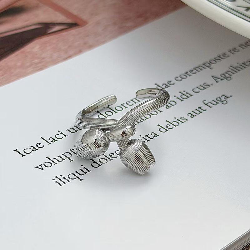 Ballettmädchen Schlichter Schlichter Ring Geometrischer Öffnungsring Modischer Persönlichkeits-Schlichter Kalter Stapelbarer Wind Zeigefingerring