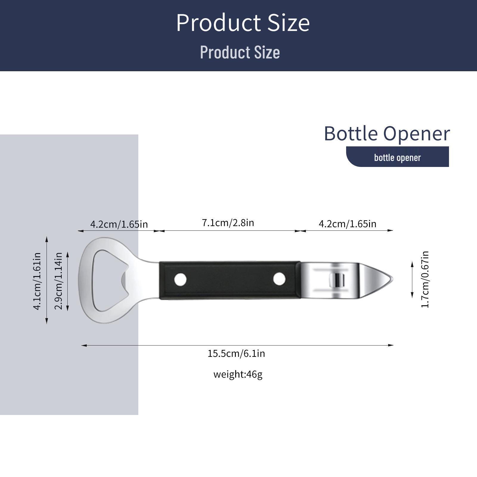 Multi-Functional Stainless Steel Magnetic Can and Bottle Opener