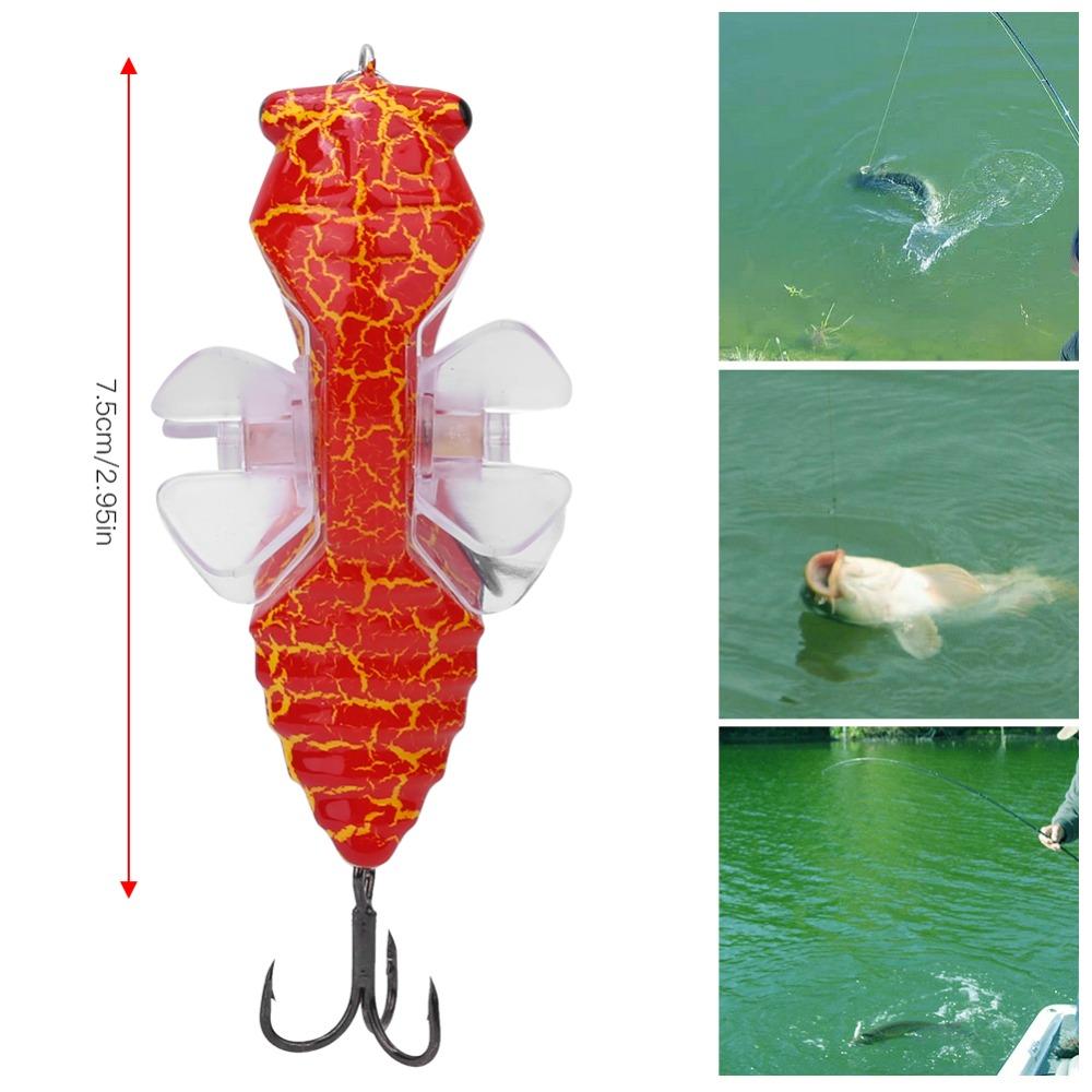 15.5g Bionic Cicada Lures 7.5cm Fishing Baits Durable Artificial Fishing Lures Lake Fishing