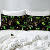 Cartoon mushroom pattern mattress four-piece bedding set bedroom dormitory bedding decoration