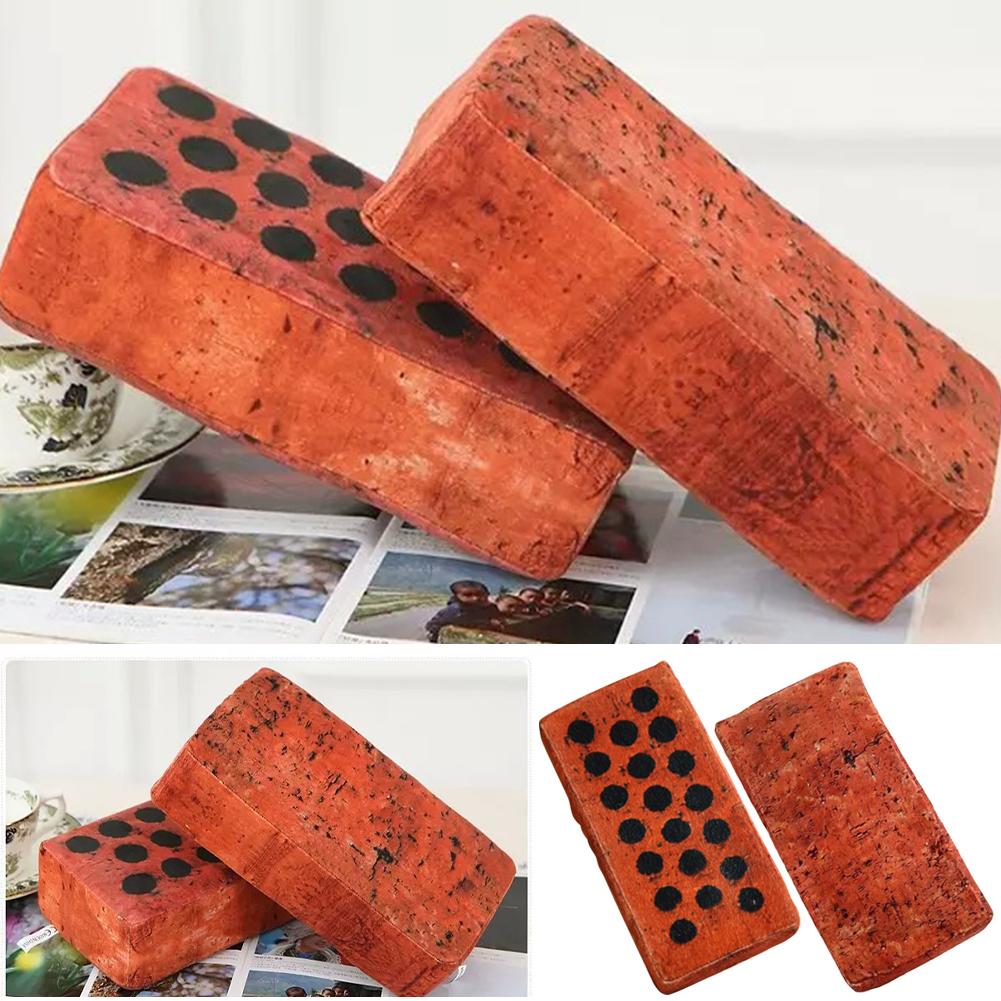 Simulation Brick Wood Block Pillow Nap Rest Sponge Ornament Home Decor Cushion Cushion Plush Sl Y0M6