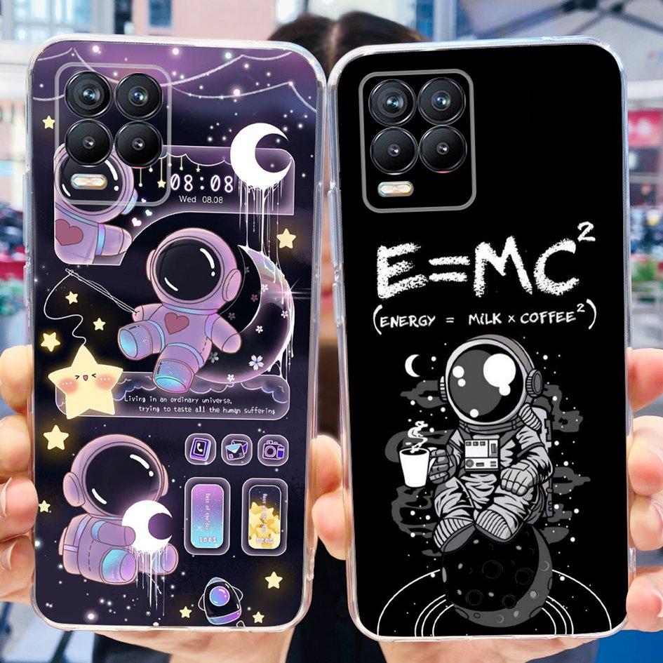For Realme 8 Pro Case Fashion Flower Love Heart Soft Silicone Clear Cover For Realme 8 5G RMX3241 Funda on Realme8 RMX3085 Coque
