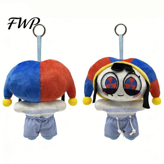 Plush Accessory for Pencil Case Clown Keychain Backpack Cute Stuffed Animal Keyring Soft Skin-friendly Mini Pendant Purse Charm Funny Gift Kids Women