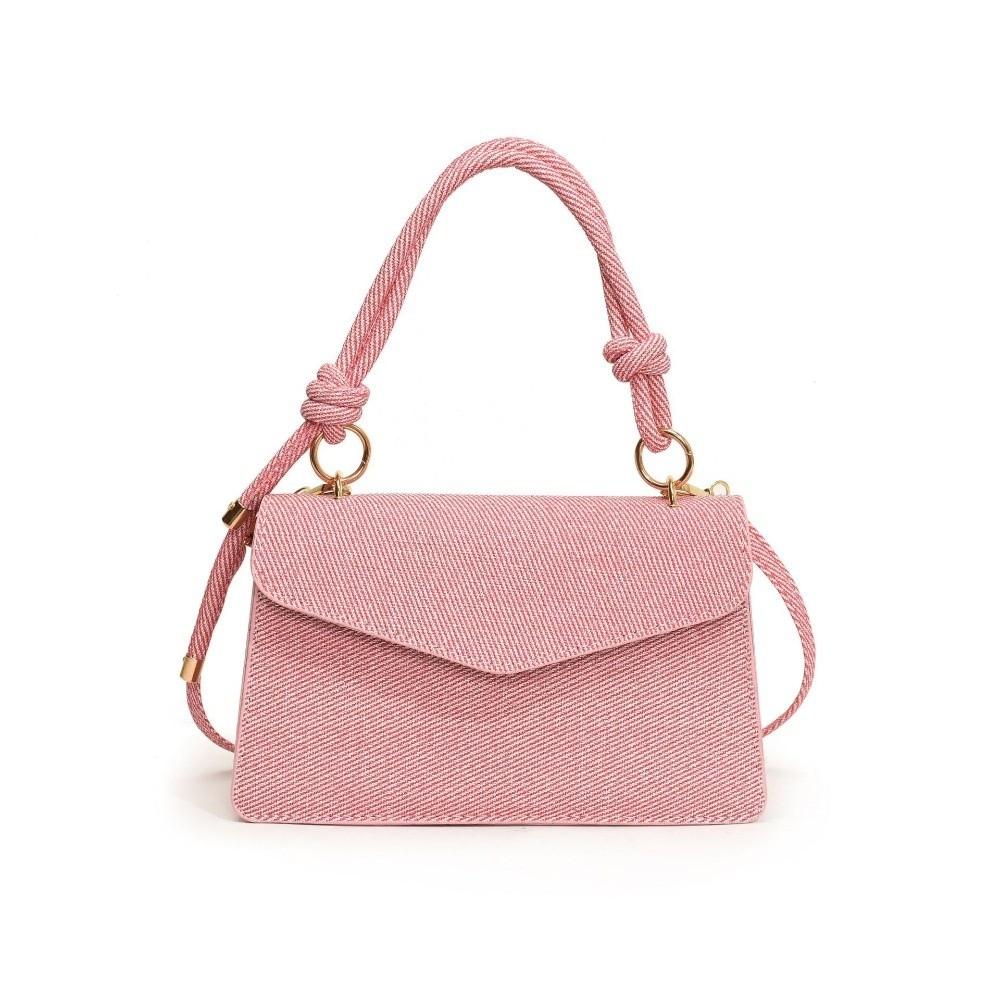 

Lightweight PU Shoulder Tote Bags Minimalist Design Square Crossbody Purse Shopping розовый