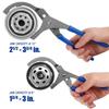 1pc 9/12 Inch Oil Filter Removal Clamp Pliers Adjustable Wrench 45# Steel Tool