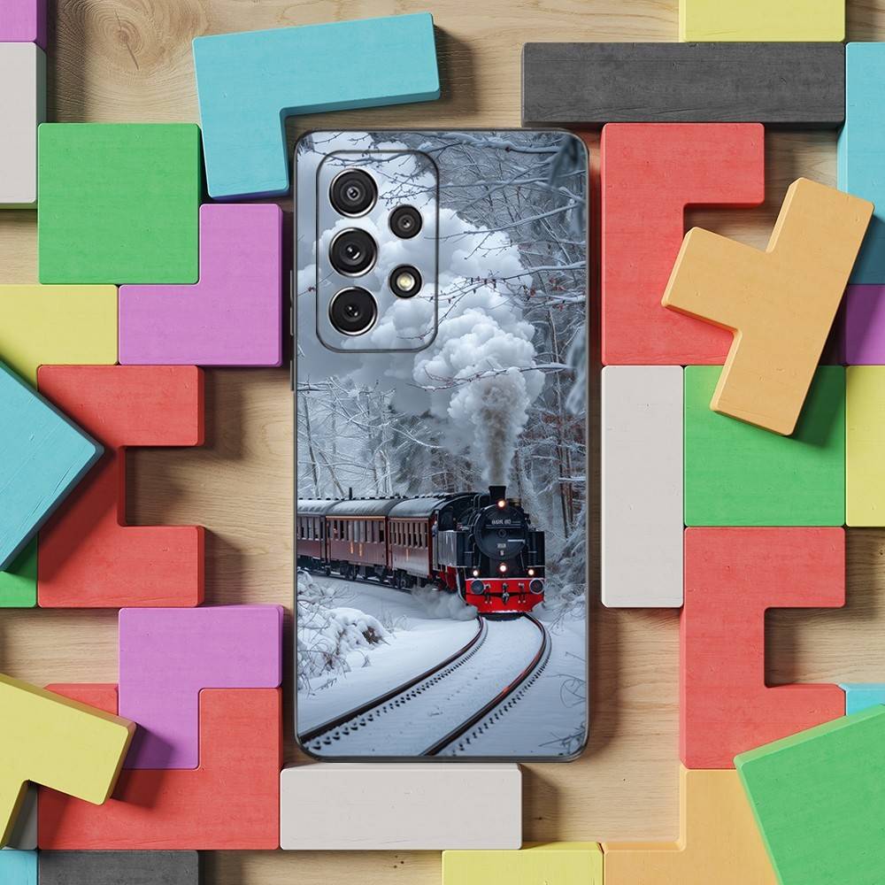 

Cool Art Steam Train Case For Samsung S22,S25,Ultra,S24,S23,FE,S20,S10,Plus,S21,S9,Lite,Soft Silicone Black SamsungS24FE