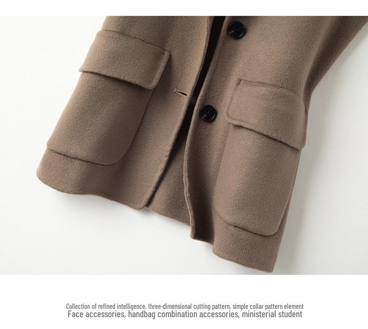 2023 Women's Double-Sided Cashmere Wool Vest: Sleeveless, Short Black Suit Coat