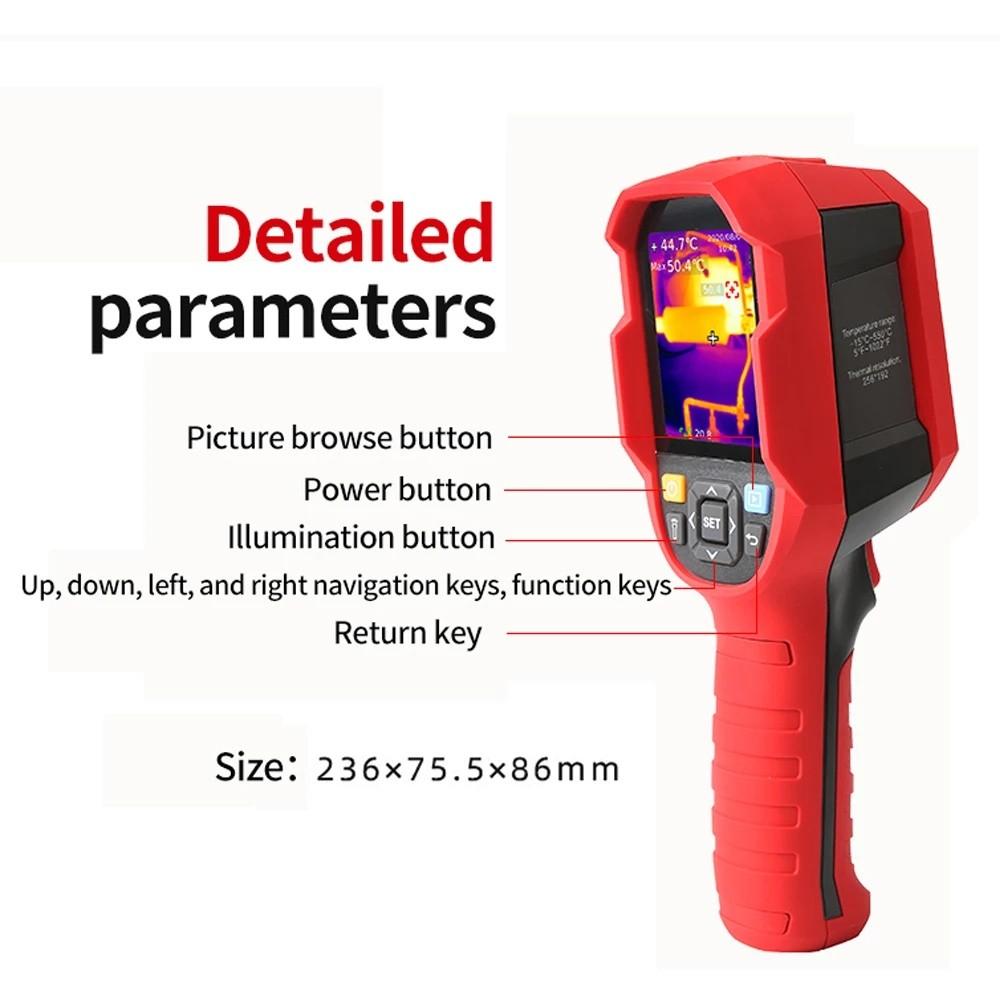 Portable Industrial Handheld Thermal Camera 256*192 Pixel Time Live Infrared Thermometer