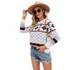 Women S Christmas Crew Neck Knit Sweater Loose Fit