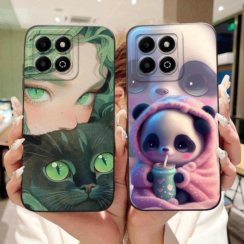 Colorful Flower Case For Honor X6b Coque Silicone Soft Cover For Huawei Honor X 6b 6a X6A Phone Cases Covers Bumper