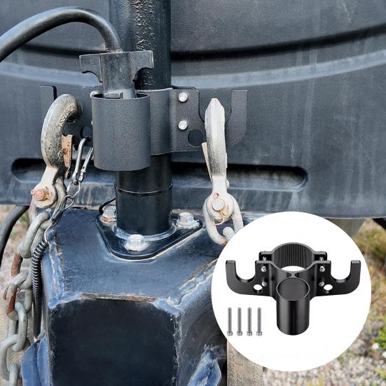 Trailer Towing Chain Organizer with 7-Way Connector Holder Anti-rust Heavy Duty Aluminum Alloy RV Trailer Chain Wire Holder Utility Trailer