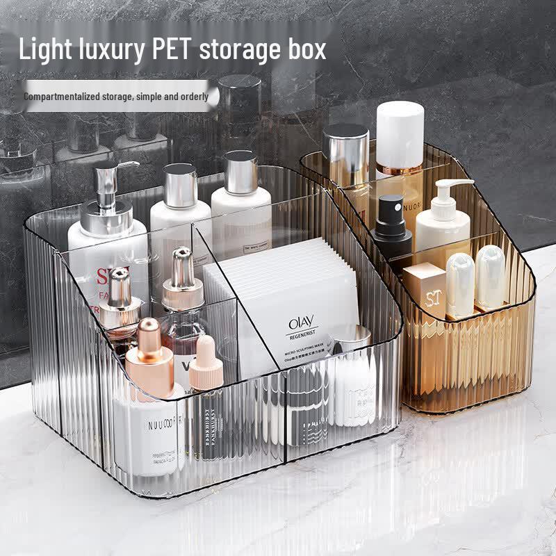 Transparent Multi-Compartment Desktop Organizer