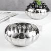 Durable Stainless Steel Pumpkin Bowl Creative Striped Stainless Steel Bowl Kitchen Tableware Rice Noodle Bowl Restaurant