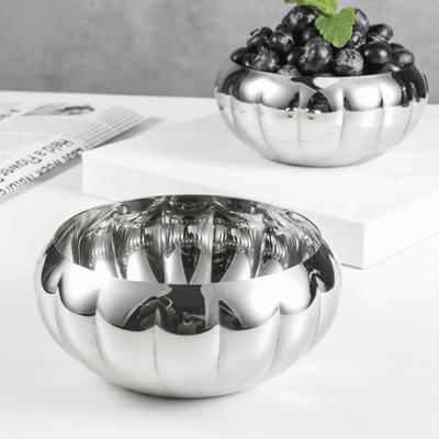 Odolná nerezová dýňová mísa Kreativní pruhovaná nerezová mísa Kuchyňské nádobí Miska na rýžové nudle Restaurace