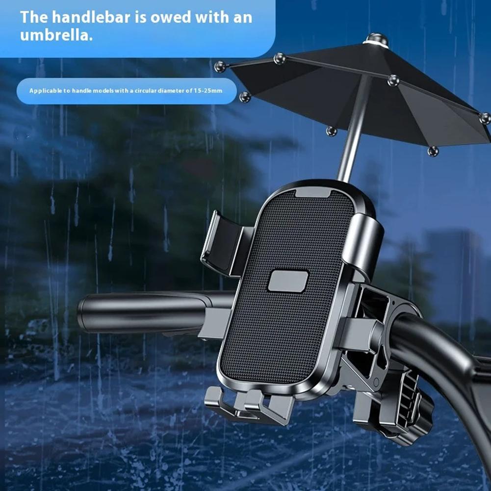 Sturdy Motorcycle Stand Motorcycle Phone Holder Heavy Rain Protection Anti-permeability Design Mobile Device Protection
