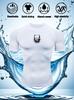 Mens White Compression Short Sleeve T-Shirt Black Small Skull Graphic Quick Dry Breathable High Elasticity Gym And Running Athletic Top