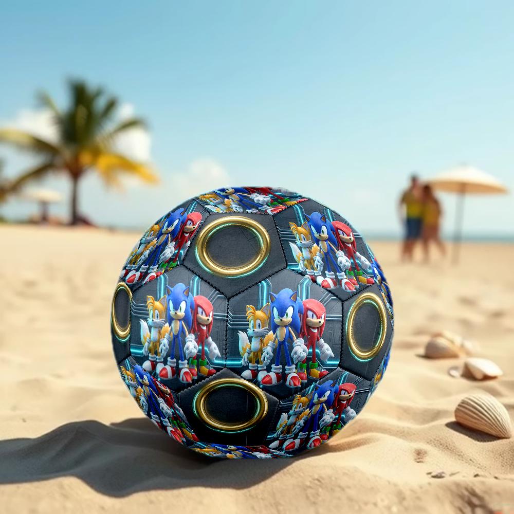 1pc Sonic the Hedgehog Football Soccer Ball Size 5 Indoor Soccer Ball Fashion Colorful Backyard Game -Great For Sports Fans Gift HE42