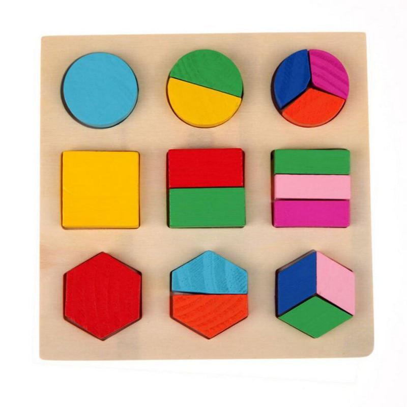 Baby Toys Kids Puzzle Learning Educational Toy Geometry Puzzles Wooden ...