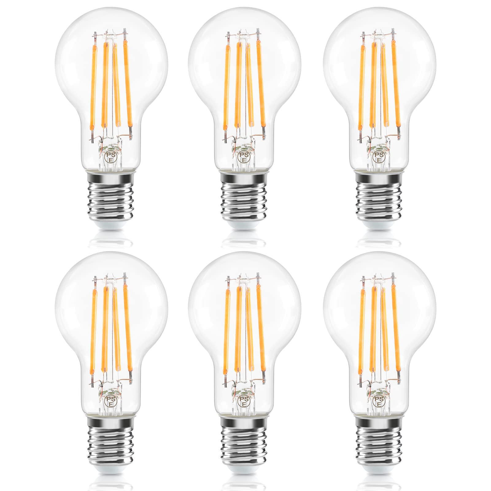 

Haian Support 6-Pack A40 Filament Bulbs, E17 Base, 60W Equivalent, Mini Krypton Bulbs, 6W LED Bulbs, Warm White, 3000k, 600lm, Wide Beam,