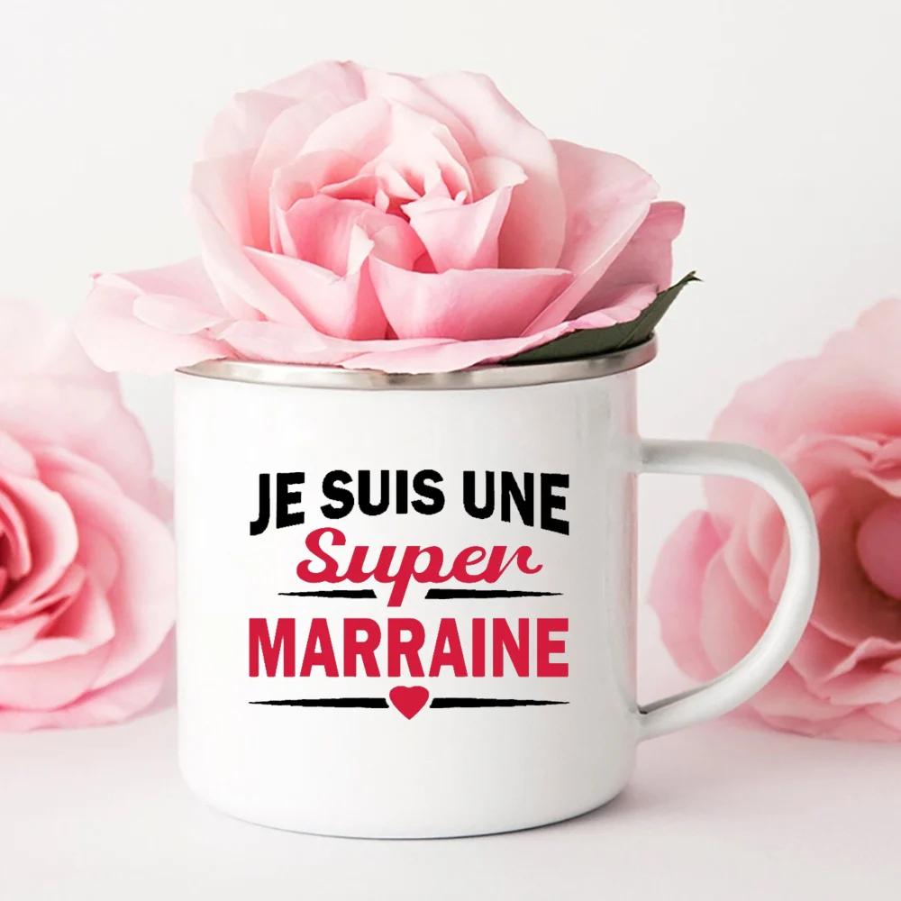 Καλύτερη Νονά Εκτύπωση Κούπες Δημιουργικές Κούπες Καφέ Ποτά Κούπα Νερού Γάλα Κούπα Σμάλτου Ρετρό Σπίτι Χειρολαβή Ποτήρια Δώρα για Νονές