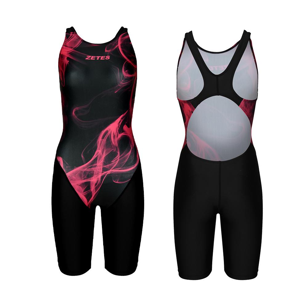 Jeteseu Women'S Aqua Dt 5-Part X-Back Indoor Swimsuit Smoke Mgl_9A3512
