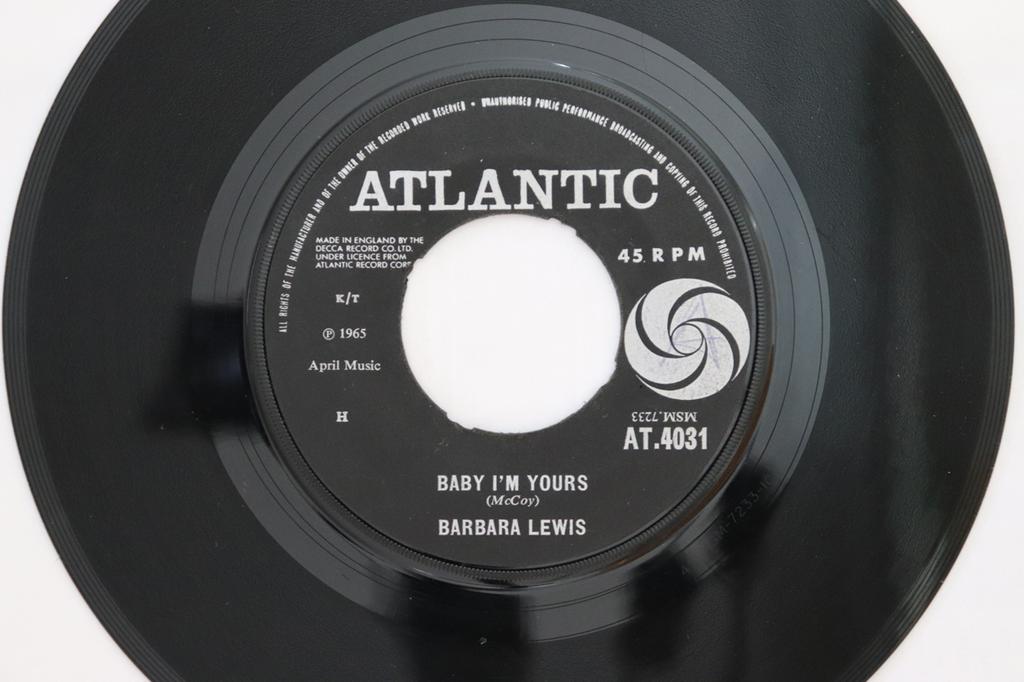 7inch Record BARBARA LEWIS - Baby, I'm Yours AT4031 Atlantic 1965 UK Soul/Funk Used
