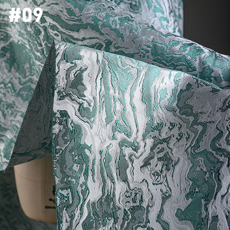 50*145cm Wave Lava Weave Jacquard Fabric Shiny Glossy Heavy Embroidery Texture Designer Fabric For Sewing Coat Jacket Pants