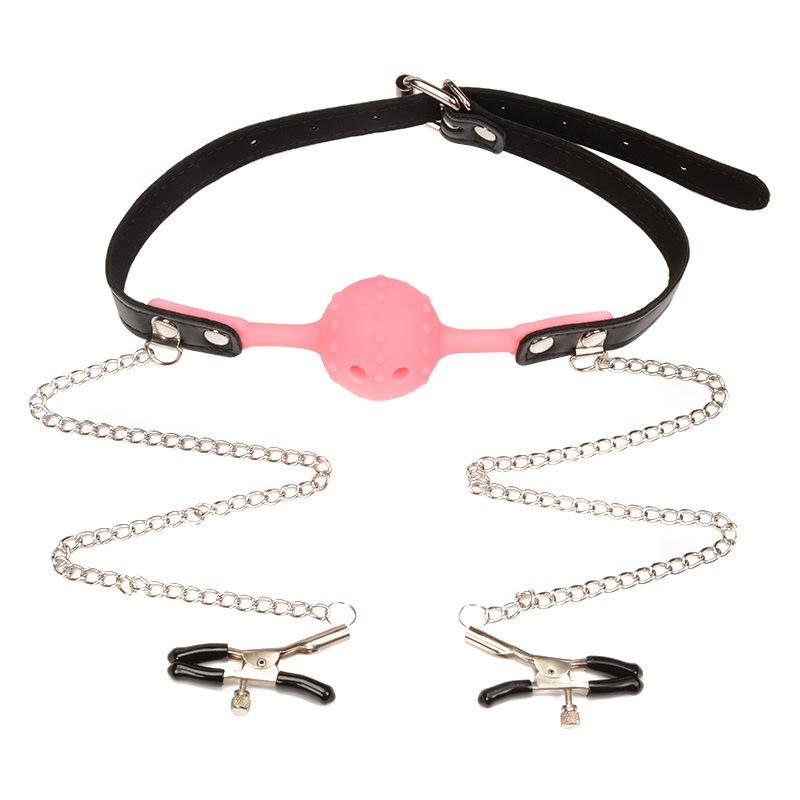BDSM Silicone Mouth Gag Mouth Ball Female Slave Conditioning Couples Flirting Alternative Tools Erotic Toys Sex
