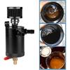 Oil Catch Can Kit, 2-Port Oil Separator Reservoir Tank with Breather Filter Drain Valve, Universal 150ml Billet Aluminum Baffled Catch Can with 5