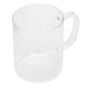 350ML Transparent Milk Coffee Mug with Handle Glass Water Cup Drinkware Kitchen UtensilWhite Letter