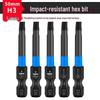 Extended S2 Air Pneumatic Screwdriver Hex Bit Set - Strong Magnetic, Super Hard, Non-slip