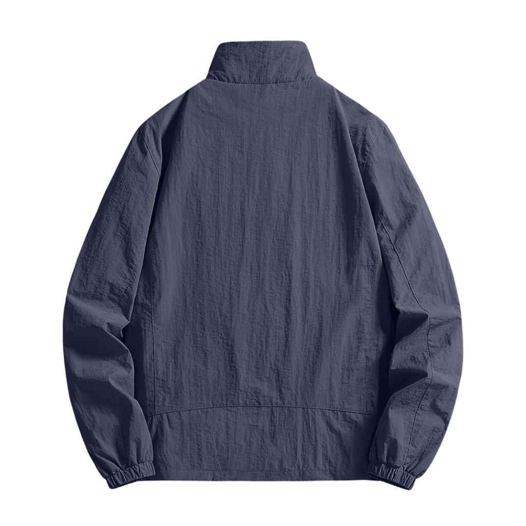 Men's Summer Light And Solid Color Outdoor Loose Large-sized Sun-protective Clothing, Waterproof Windbreaker Jacket