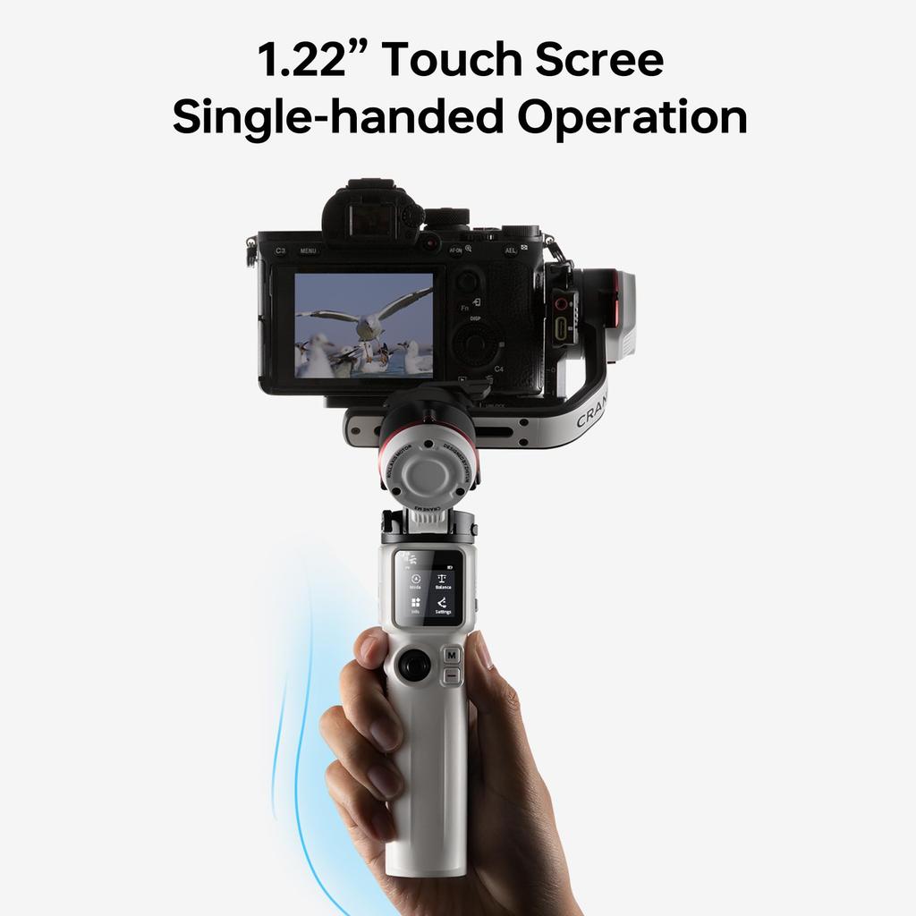 Zhiyun Crane M3 Handheld Gimbal Stabilizer for Mirrorless and Smartphones 3-Axis Cameras, GoPro,
