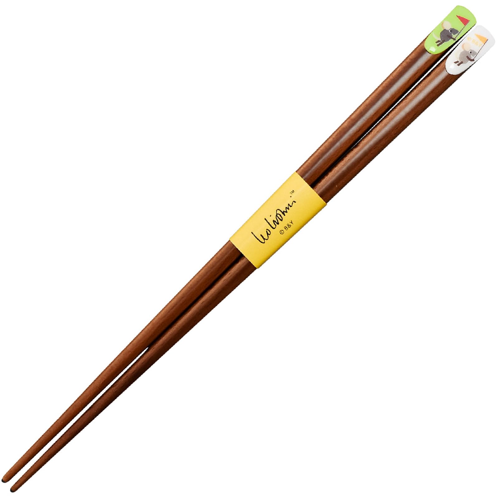 

Natural Tilly Made in 278507 Leo Lionni Chopsticks, Wood, 21cm, Non-slip Tips, Brown, Japan, коричневый