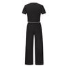 Plus Size Women's Spring/Summer 2026 Casual Suit: Short-Sleeve T-Shirt & Long Pants Two-Piece Set