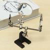 Third Hand 5 X Magnifier Station Stand Holder Helping Soldering Iron Magnifying Tool Magnifier