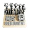 29-teiliges rundes Stanz- und Matrizen-Set mit Holzsockel für Metallperlen und Glocken Basteln