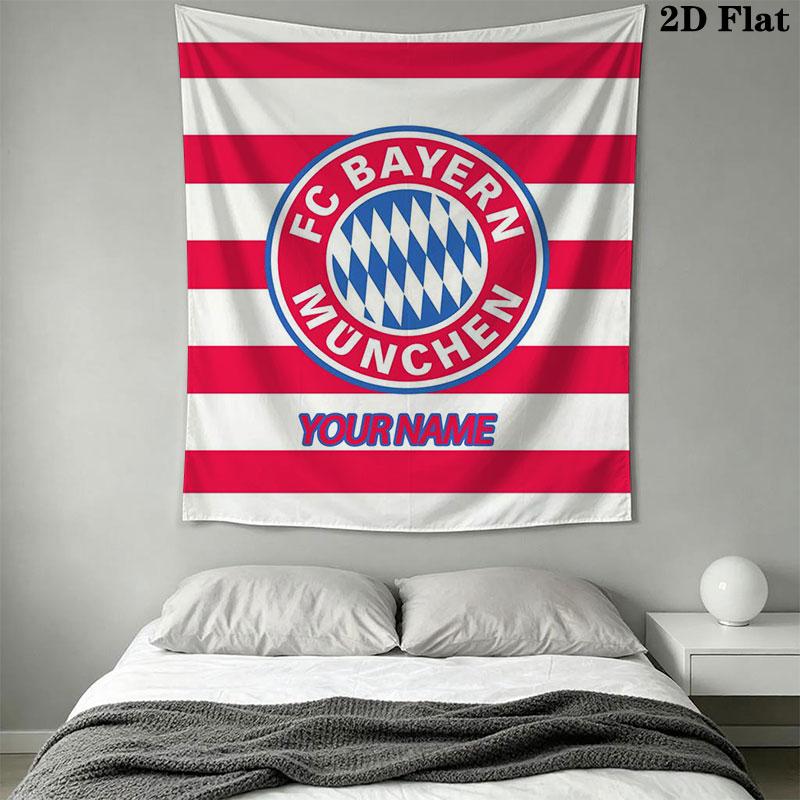 Custom FC Bayern München Wall Hanging Printed Fabric Blanket Decorative Tapestries for Bedroom Living Room Home Decor