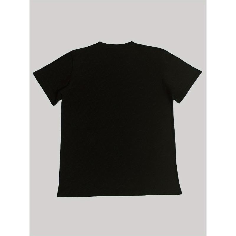 European sizes Pattern Printed Summer Men's Round Neck Short Sleeved T-shirt