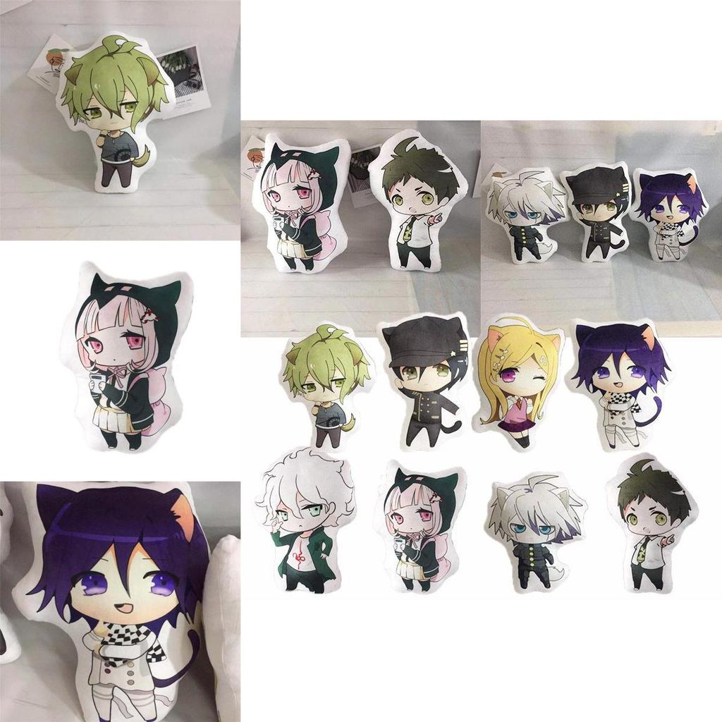 Entzückendes Danganronpa Plüschtier Weiches Stoffkissen mit Nanami Chiaki und Nagito Komaeda